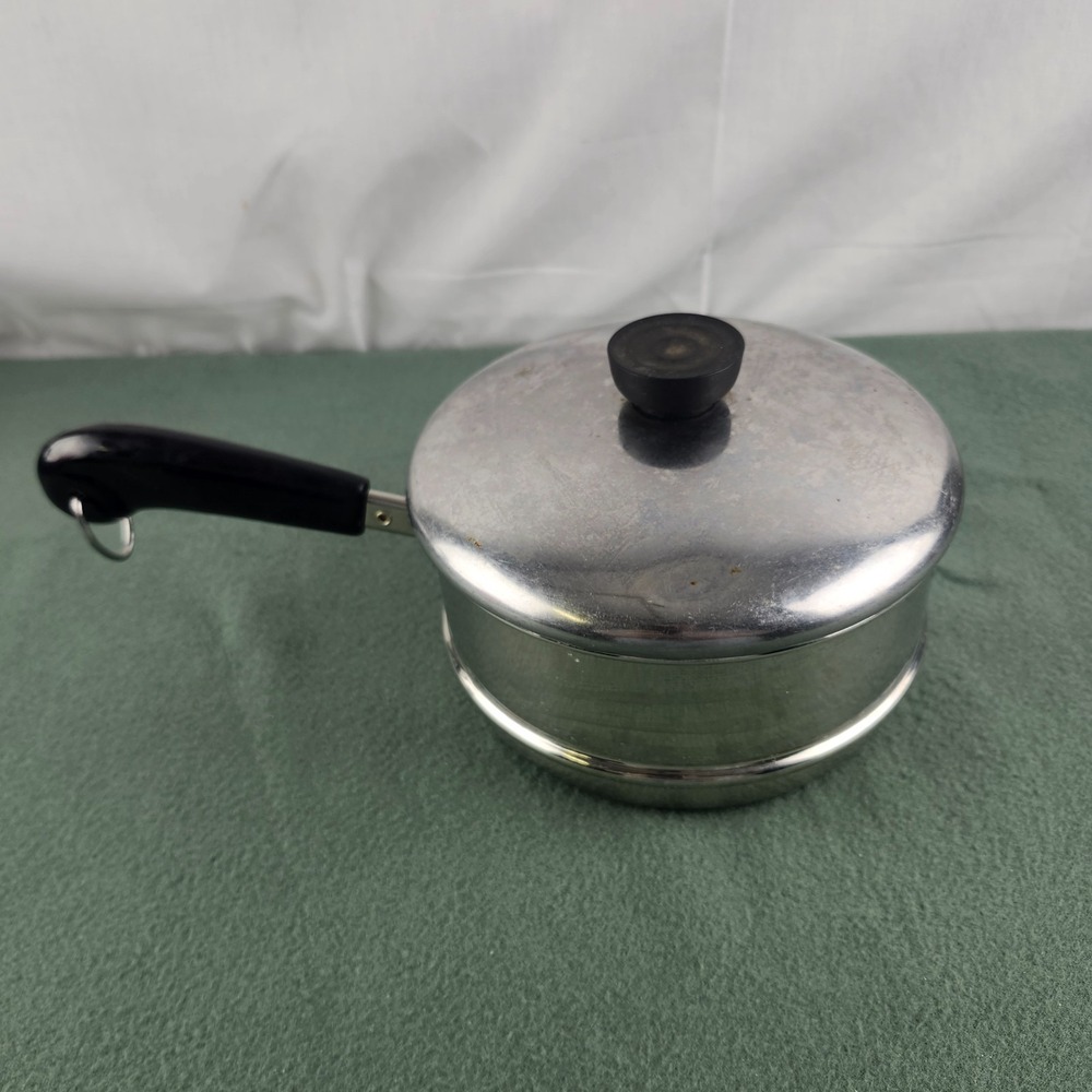 Revere Ware Stainless 2 & 3 Qt Double Boiler Solid Insert Handle 7-1/4" Diameter